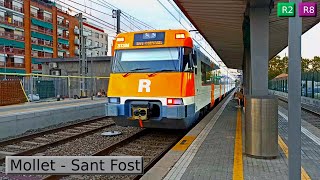 Mollet  Sant Fost R2  R8  Rodalies Barcelona  Renfe 447  451  Civia [upl. by Frieda610]