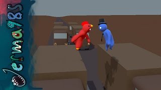 Gang Beasts  Jerma Chicken Vs Top Hat Star [upl. by Goodkin]