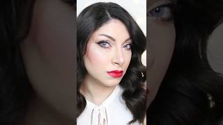 🍒Shorts  Easy Smokey Winged Eyeliner amp Cherry Red Glossy Lips Makeup Tutorial [upl. by Enovi476]