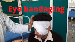 Eye bandaging by PC nursing procedure [upl. by Rosabel881]