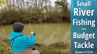 Small River Winter Fishing With My Daughters Budget Tackle From Angling Direct  27224 Vid 475 [upl. by Nwahsel]