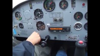 Takeoff procedure Tecnam P92 w pilot commentary [upl. by Cis]