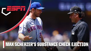 Mets Max Scherzer ejected after substance check 👀  MLB on ESPN [upl. by Zamir]