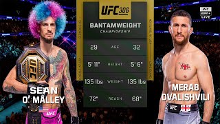 UFC 306 Sean OMalley vs Merab Dvalishvili  Full Fight amp Highlights  Bantamweight Title Bout [upl. by Ecyal713]