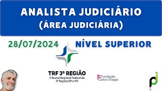 ANALISTA JUDICIÁRIO DO TRF 3 2024 [upl. by Iolanthe]