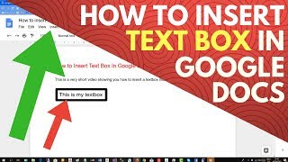 How to Insert Text Box in Google Docs [upl. by Waylen]