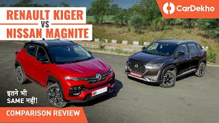 Renault Kiger vs Nissan Magnite Comparison Space Practicality and Comfort  CONFUSION का सीधा हल [upl. by Kcajyllib557]