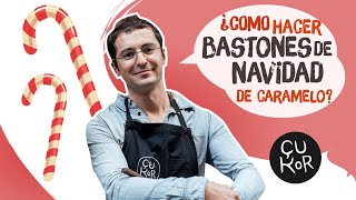 Cómo hacer bastones de navidad de caramelo [upl. by Bartosch]