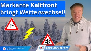 Markante Kaltfront bringt Wetterumstellung  erstes Winterwochenende steht an [upl. by Leirud]