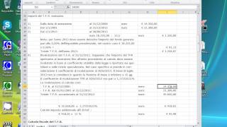 Calcolo TFR con Excel [upl. by Olivero]