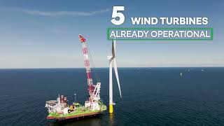 Vineyard Wind 1 5 turbines operating [upl. by Buffum]