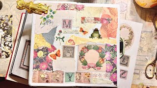 start a new journal with me  May collage spread [upl. by Ollopa]