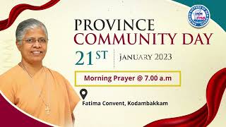 LIVE MORNING PRAYER PROVINCE COMMUNITY DAY 07 00 AM INM FMA [upl. by Drews]