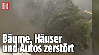 UnwetterAlarm TornadoAlbtraum mitten in Hessen [upl. by Llerdnek]