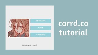 Simple「 carrdco 」tutorial ✰ buttons multiple pages and more [upl. by Blim]