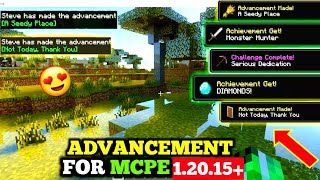 Advancements AddOn For Minecraft Pe120  Advancement addon for mcpe 120  advancement addon 2024 [upl. by Bower]