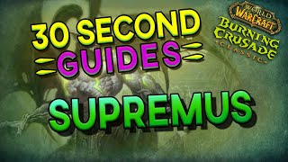 Supremus  Black Temple  30 Second Guides [upl. by Almallah]