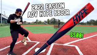 Hitting with the 2022 EASTON ADV HYPE  BBCOR Baseball Bat Review [upl. by Yenhpad517]