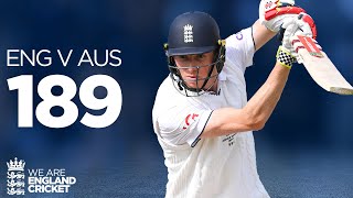 Zak Crawley Smashes Ashes 189 IN FULL  England v Australia 2023 [upl. by Haeel]