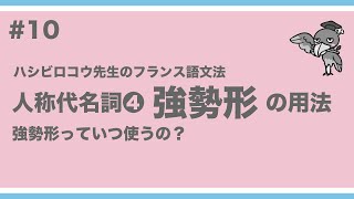 《フランス語文法》ハシビロコウ先生動画 10 【つぶやきのフランス語文法 p6772】人称代名詞④。強勢形 [upl. by Anayeek]