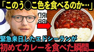 【海外の反応】「こんなの罰ゲームだよ」緊急来日のエドシーランが初めて日本のカレーを食べた瞬間に衝撃 [upl. by Saundra368]