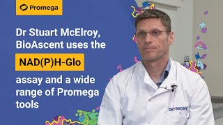 Dr Stuart McElroy BioAscent uses the NADPHGlo assay and a wide range of Promega tools [upl. by Orabla55]