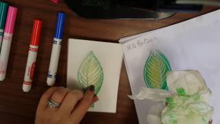 Relief Printmaking with fall leaves how to print [upl. by Hach]