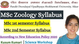 MSc Zoology Syllabus According to NEP 2020  Shekhawati University  Sikar MSc 1st and 2nd semester [upl. by Mallina]