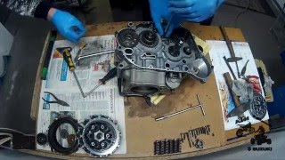 Suzuki LTR 450  Engine rebuild  Disassembly Part 12 [upl. by Nelram]