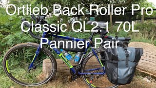 Ortlieb Back Roller Pro Classic QL21 70L Pannier Quick look [upl. by Bronny650]