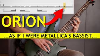 Metallica ORION Bass Cover w Tabs Andriy Vasylenko Version [upl. by Alimac]