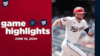 Marlins vs Nationals Game Highlights 61624  MLB Highlights [upl. by Lhadnek831]