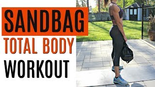 ULTIMATE SANDBAG WORKOUT  TOTAL BODY CIRCUIT IN JUST FIVE MOVES [upl. by Lenod]