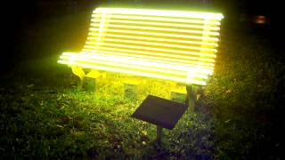 installation art NEON PARK BENCHES at ART PUBLIC ART BASEL MIAMI 2012 [upl. by Nylinnej588]