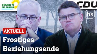 Hessen Ein letztes Mal SchwarzGrün im Landtag Kein Abschiedsschmerz bei Rhein  hessenschau [upl. by Reneta96]