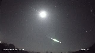 Meteorite fall near Mława in Poland  25102024 41902 CEST [upl. by Etterb]