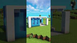 Minecraft Blue Modern House🏠 shorts [upl. by Adnir]