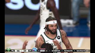 BUCKS at 76ERS  NBA 2K25 SIM  October 23 2024 [upl. by Malin]