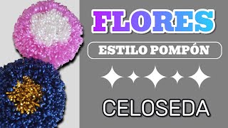 Flor de Pompom con celoseda 🥰 [upl. by Berfield922]