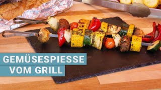 Gemüsespiesse vom Grill  bunt lecker und gesund [upl. by Senoj]