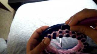 how to make baby booties on round loom 2 of 6 [upl. by Sirapal]