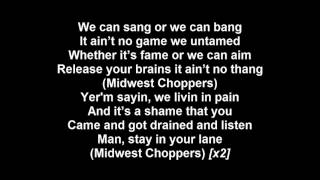 Tech N9ne  Midwest Choppers  Lyrics feat D Loc Dalima amp Krizz Kaliko  YouTube [upl. by Jacklin734]