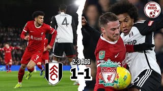 Liverpool are on there way to Wembley After winning 32 on aggregate against Fulham [upl. by Ednutey]