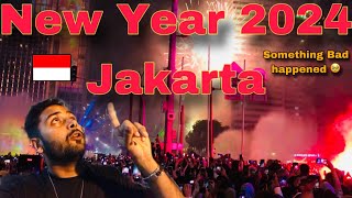 New year night in Central Jakarta Indonesia 2024 🇮🇩  New year 2024 night in Indonesia [upl. by Zeta990]