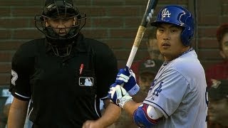 HyunJin Ryu gets THREE HITS and FIRST Major League hit in one game [upl. by Blain324]