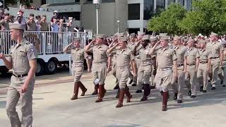 Texas Aggie Corp Of Cadets First March In 2023 [upl. by Milurd]