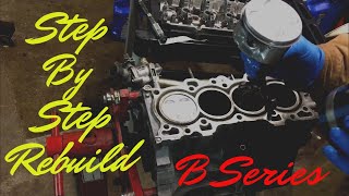 How to rebuild a Non vtec engine Part 1 B20b non vtec rebuild Honda CRV [upl. by Brownley]