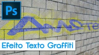 Tutorial Photoshop  Efeito Texto Graffiti [upl. by Laon]