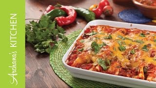 Mexican Vegetarian Bean amp Cheese Enchiladas Recipe by Archanas Kitchen [upl. by Lark]