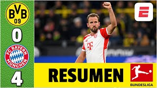 BAYERN MUNICH GOLEÓ 40 al Dortmund en DER KLASSIKER con TRIPLETE de HARRY KANE  Bundesliga [upl. by Fachini]